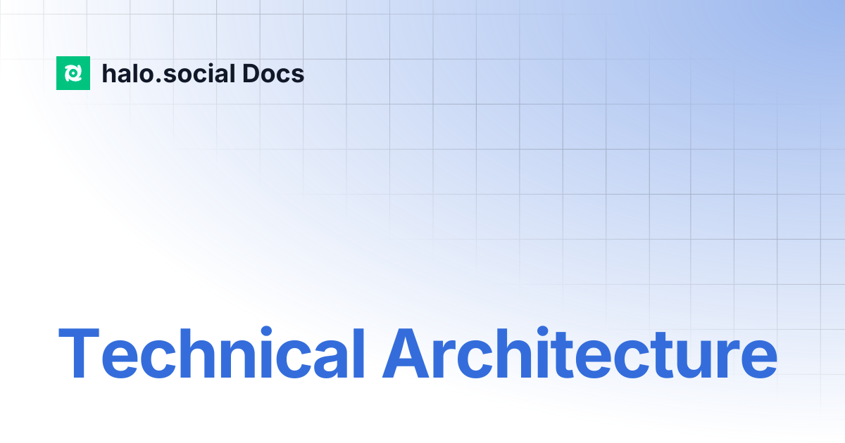 Technical Architecture | halo.social Docs
